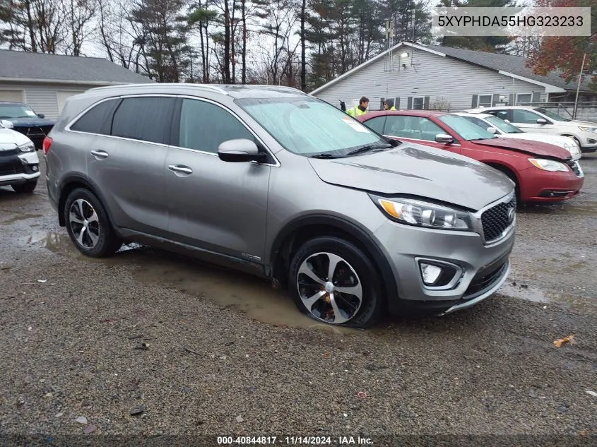 2017 Kia Sorento 3.3L Ex VIN: 5XYPHDA55HG323233 Lot: 40844817