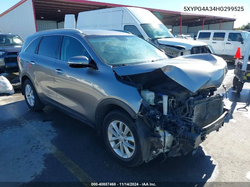 2017 Kia Sorento 2.4L Lx VIN: 5XYPG4A34HG299525 Lot: 40857468