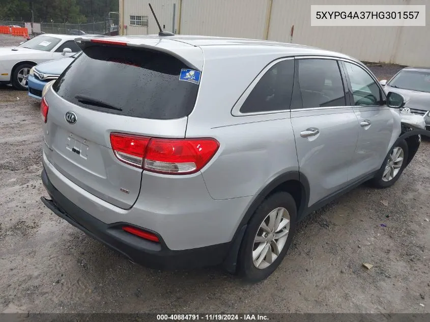 2017 Kia Sorento 2.4L L VIN: 5XYPG4A37HG301557 Lot: 40884791