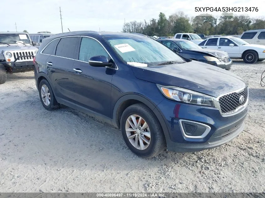 2017 Kia Sorento 3.3L Lx VIN: 5XYPG4A53HG213476 Lot: 40896497