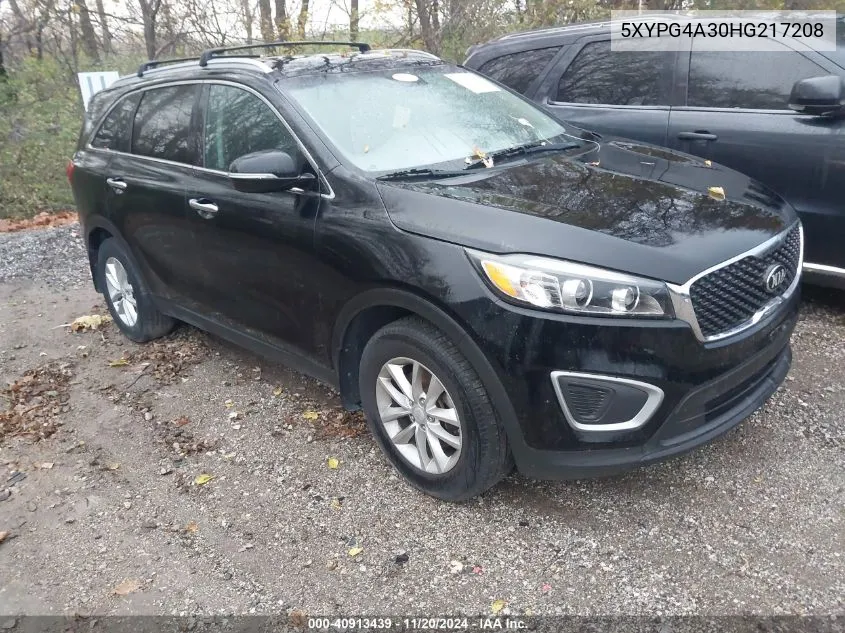 2017 Kia Sorento 2.4L Lx VIN: 5XYPG4A30HG217208 Lot: 40913439