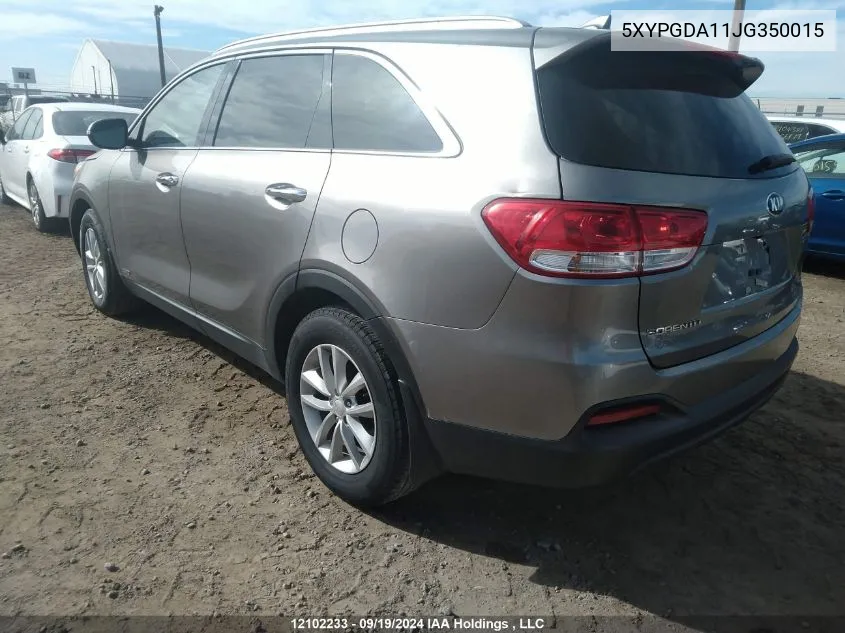 5XYPGDA11JG350015 2018 Kia Sorento