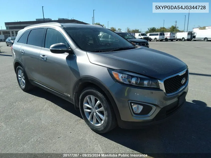 5XYPGDA54JG344728 2018 Kia Sorento Lx V6