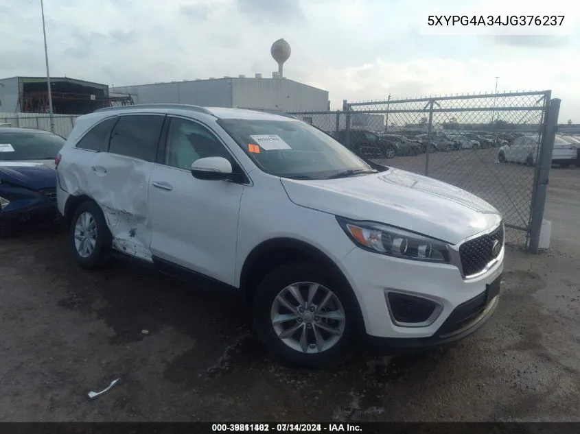 5XYPG4A34JG376237 2018 Kia Sorento 2.4L Lx