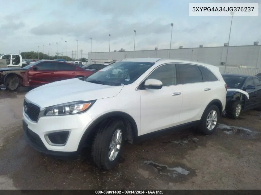 5XYPG4A34JG376237 2018 Kia Sorento 2.4L Lx