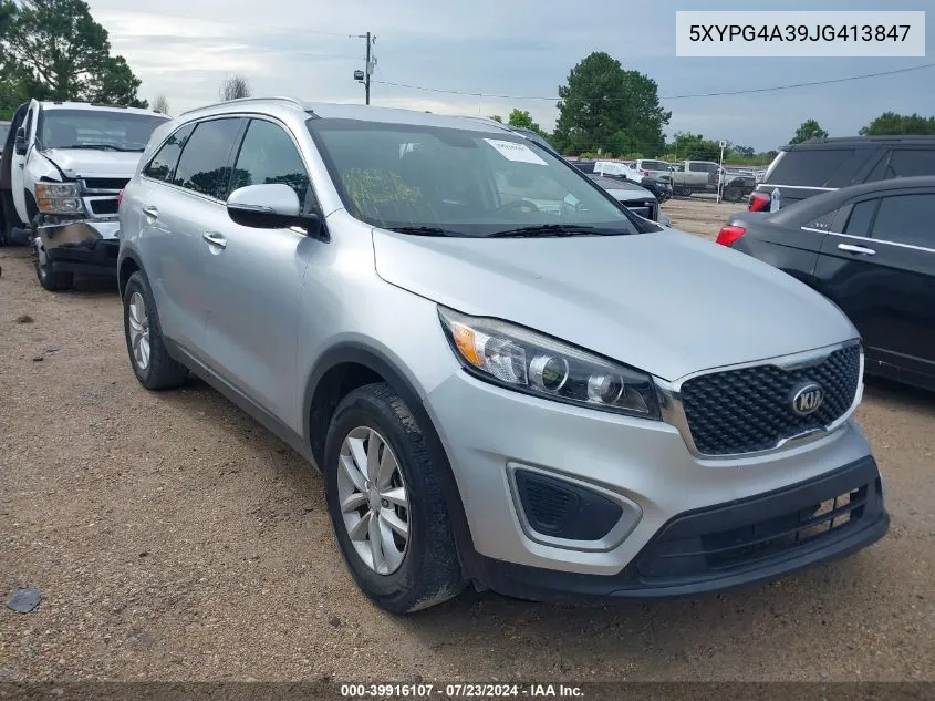 5XYPG4A39JG413847 2018 Kia Sorento 2.4L Lx