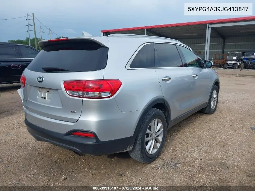 5XYPG4A39JG413847 2018 Kia Sorento 2.4L Lx