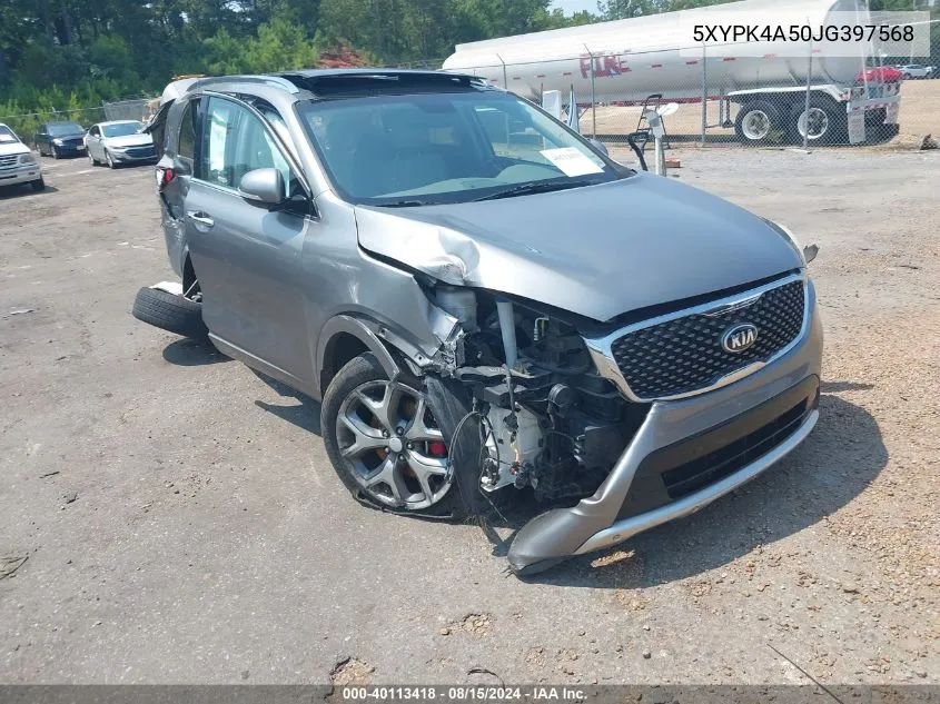 5XYPK4A50JG397568 2018 Kia Sorento 3.3L Sx