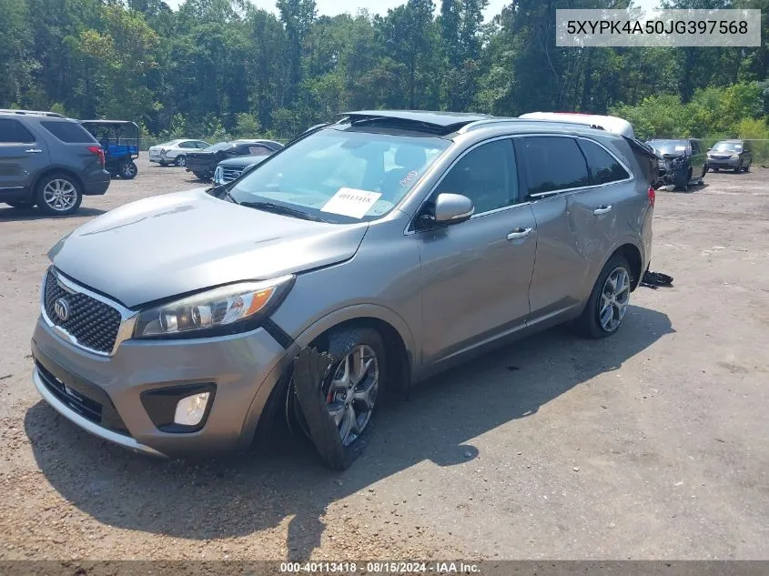 2018 Kia Sorento 3.3L Sx VIN: 5XYPK4A50JG397568 Lot: 40113418