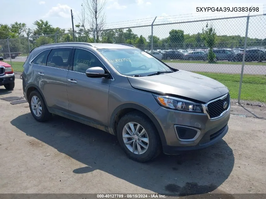 5XYPG4A39JG383698 2018 Kia Sorento 2.4L Lx