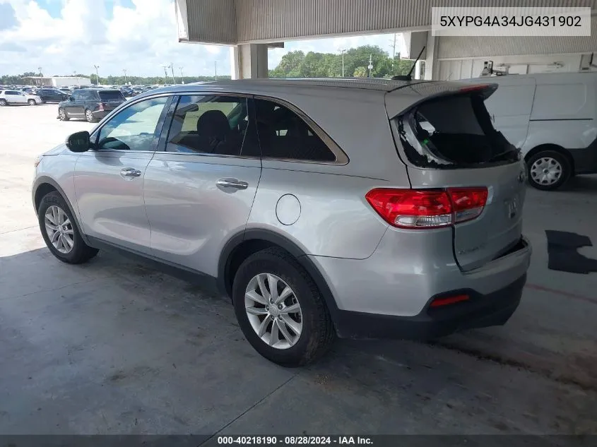 5XYPG4A34JG431902 2018 Kia Sorento 2.4L L