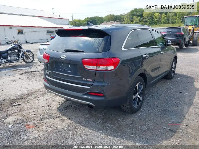 5XYPHDA1XJG359535 2018 Kia Sorento Ex