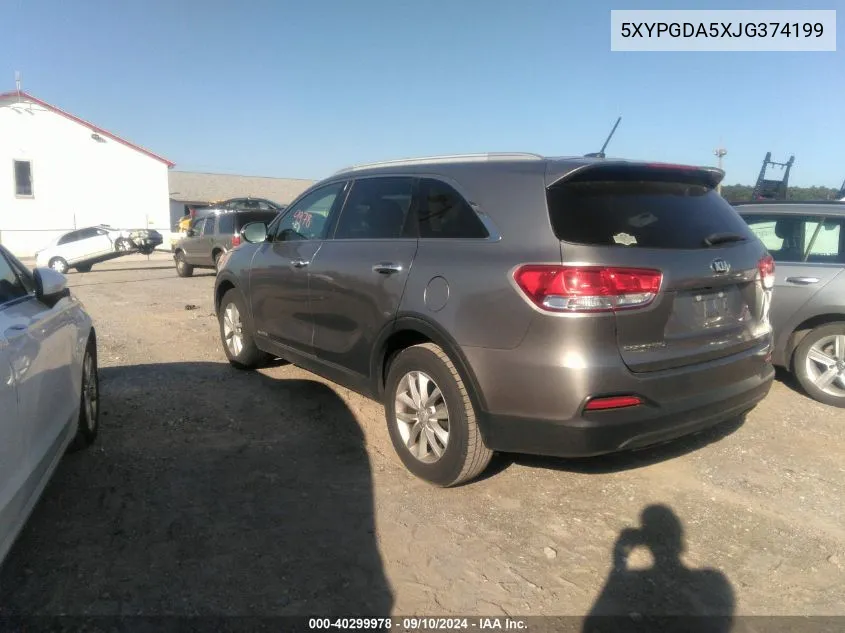 5XYPGDA5XJG374199 2018 Kia Sorento Lx/L