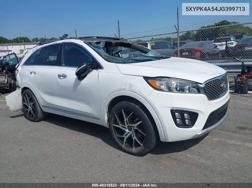 2018 Kia Sorento Sx/Sx Limited VIN: 5XYPK4A54JG399713 Lot: 40315523