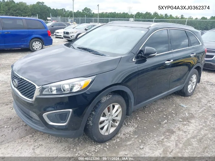 5XYPG4A3XJG362374 2018 Kia Sorento Lx/L