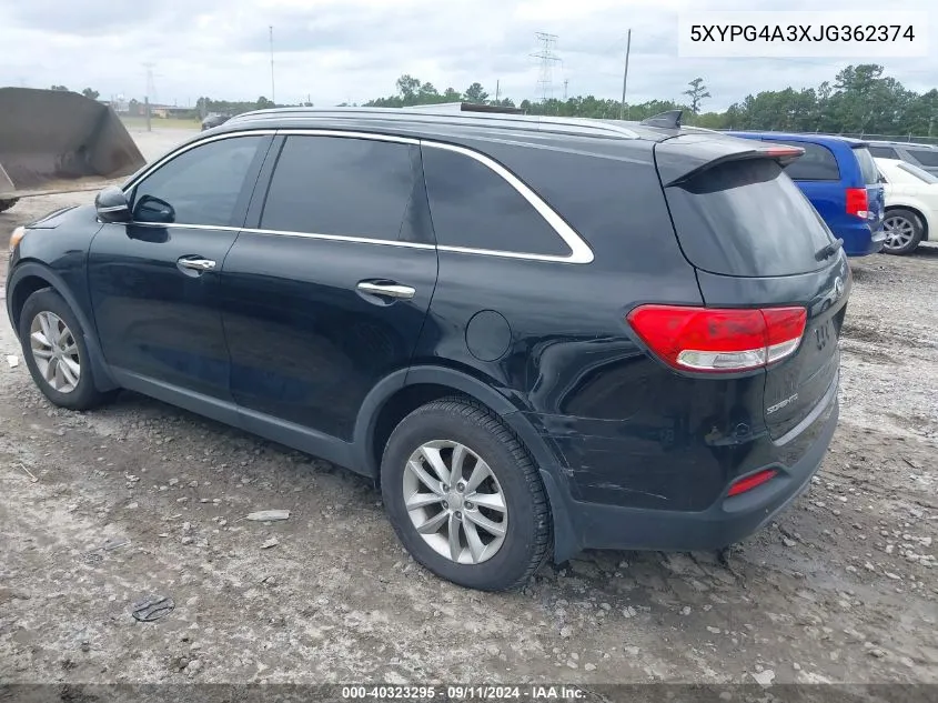 5XYPG4A3XJG362374 2018 Kia Sorento Lx/L