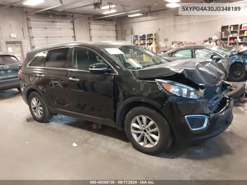 2018 Kia Sorento Lx/L VIN: 5XYPG4A30JG348189 Lot: 40356739