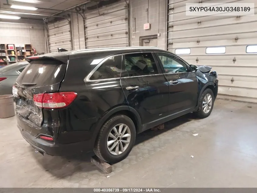 5XYPG4A30JG348189 2018 Kia Sorento Lx/L