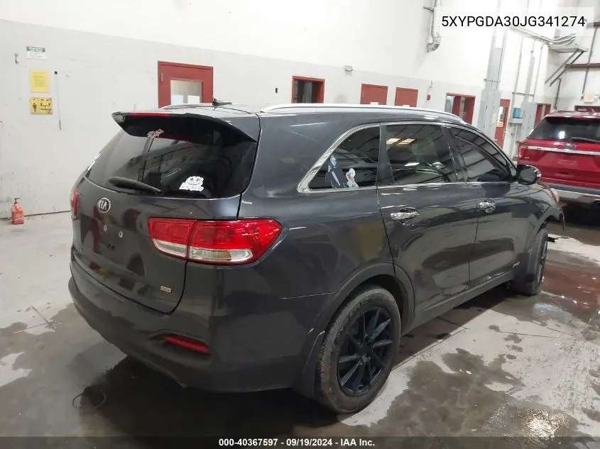 5XYPGDA30JG341274 2018 Kia Sorento 2.4L Lx