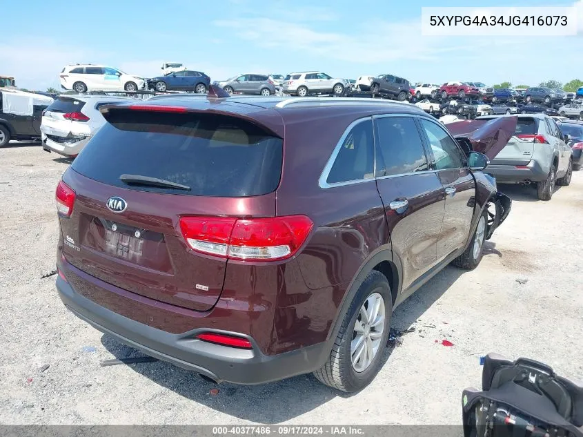 5XYPG4A34JG416073 2018 Kia Sorento 2.4L Lx