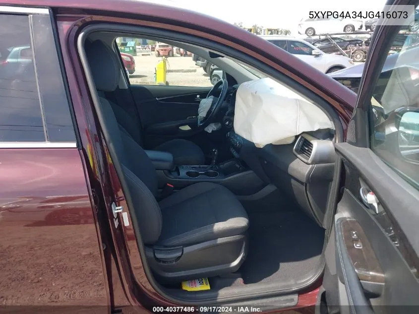 5XYPG4A34JG416073 2018 Kia Sorento 2.4L Lx