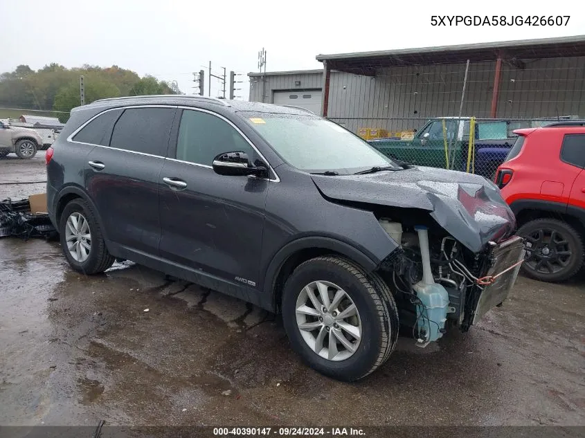 5XYPGDA58JG426607 2018 Kia Sorento 3.3L Lx