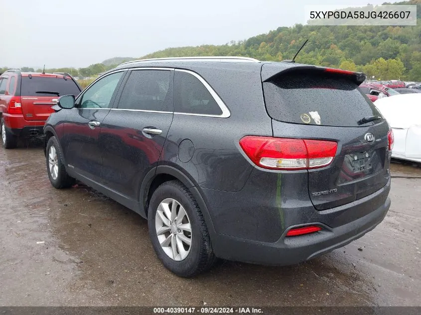 5XYPGDA58JG426607 2018 Kia Sorento 3.3L Lx