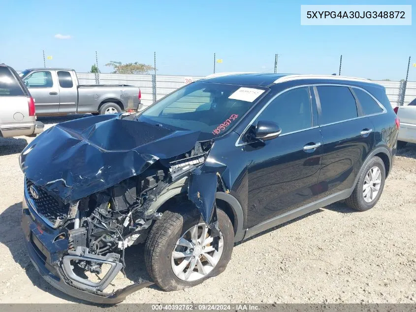 2018 Kia Sorento Lx/L VIN: 5XYPG4A30JG348872 Lot: 40392752