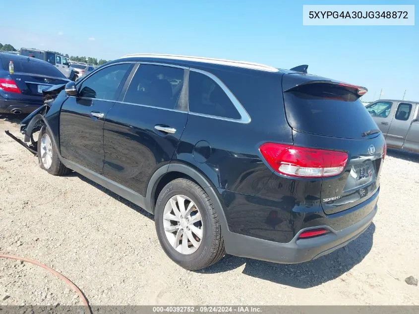 5XYPG4A30JG348872 2018 Kia Sorento Lx/L