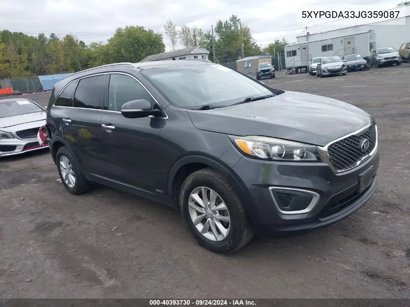 5XYPGDA33JG359087 2018 Kia Sorento 2.4L Lx