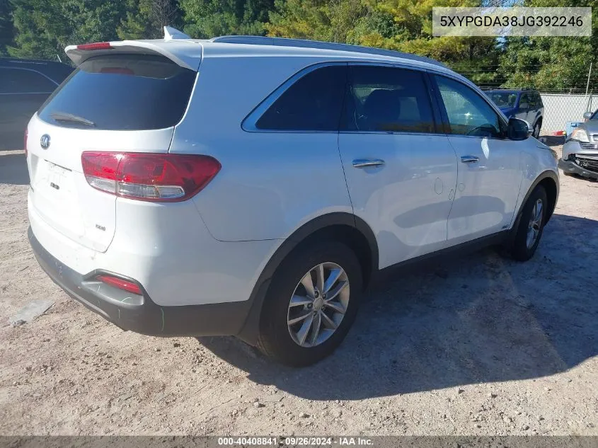 5XYPGDA38JG392246 2018 Kia Sorento Lx/L