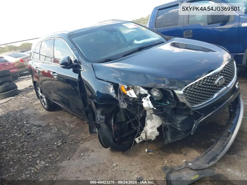 5XYPK4A54JG369501 2018 Kia Sorento 3.3L Sx