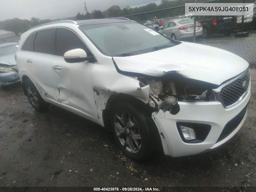 5XYPK4A59JG408051 2018 Kia Sorento 3.3L Sx