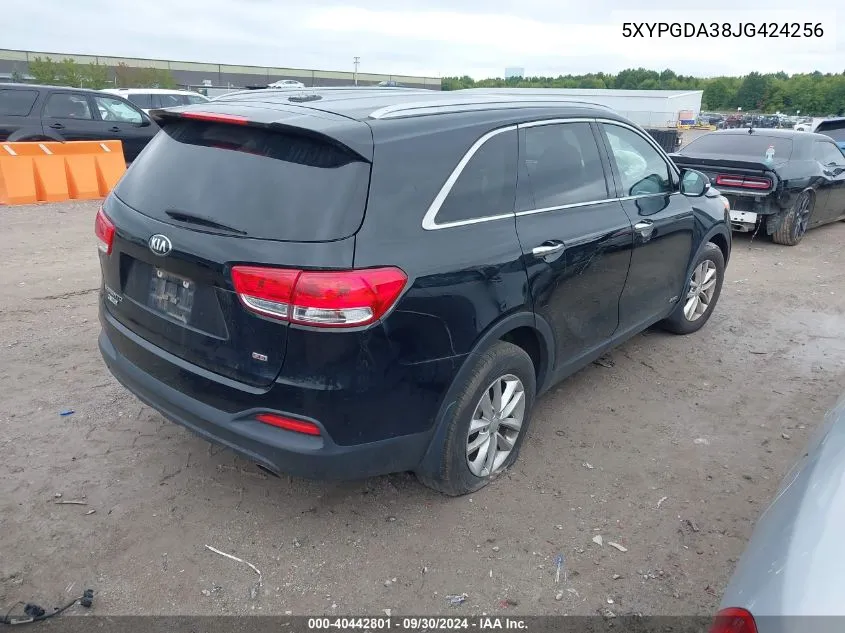 2018 Kia Sorento Lx/L VIN: 5XYPGDA38JG424256 Lot: 40442801