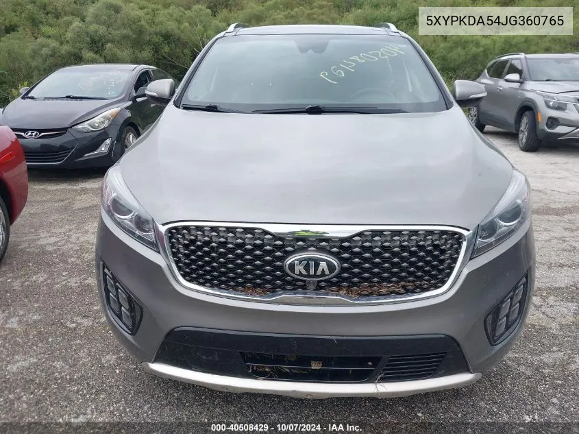 2018 Kia Sorento Sx/Sx Limited VIN: 5XYPKDA54JG360765 Lot: 40508429