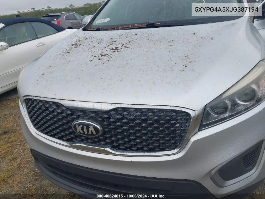 5XYPG4A5XJG387194 2018 Kia Sorento Lx/L