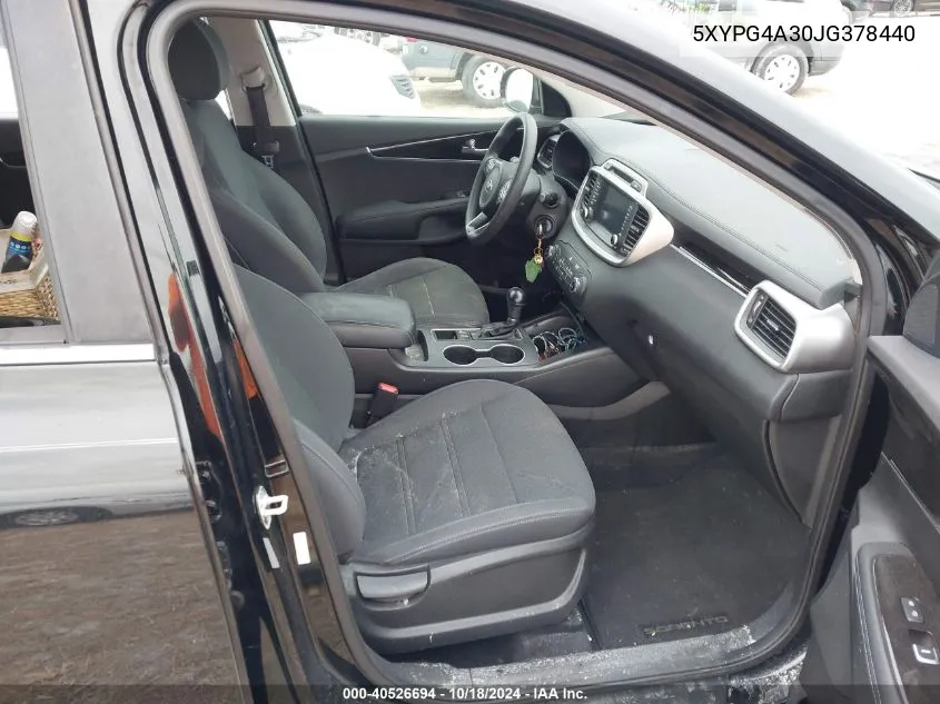 5XYPG4A30JG378440 2018 Kia Sorento 2.4L Lx