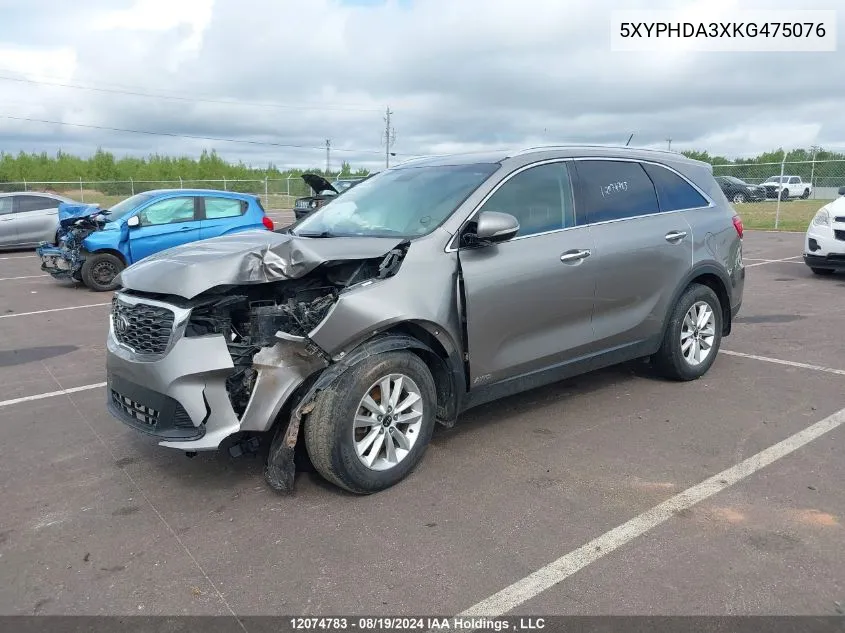 5XYPHDA3XKG475076 2019 Kia Sorento