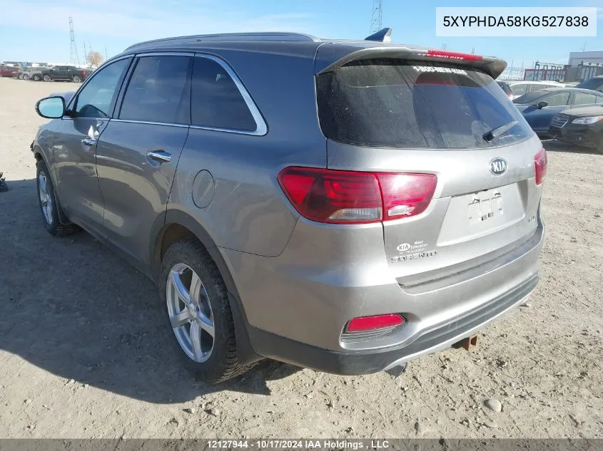 5XYPHDA58KG527838 2019 Kia Sorento