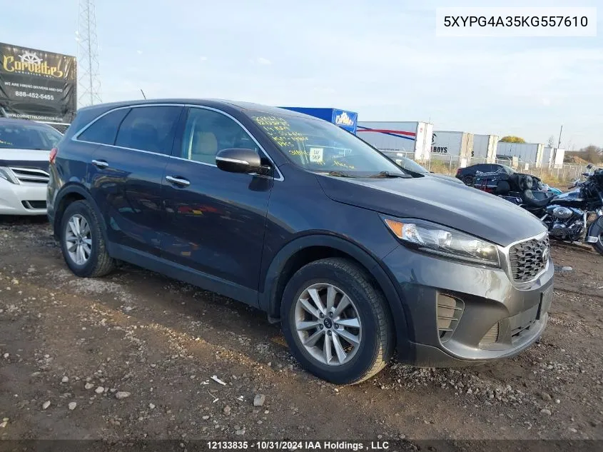 2019 Kia Sorento VIN: 5XYPG4A35KG557610 Lot: 12133835