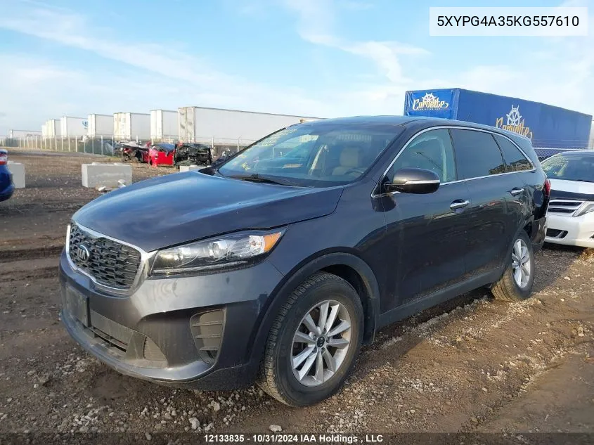 2019 Kia Sorento VIN: 5XYPG4A35KG557610 Lot: 12133835