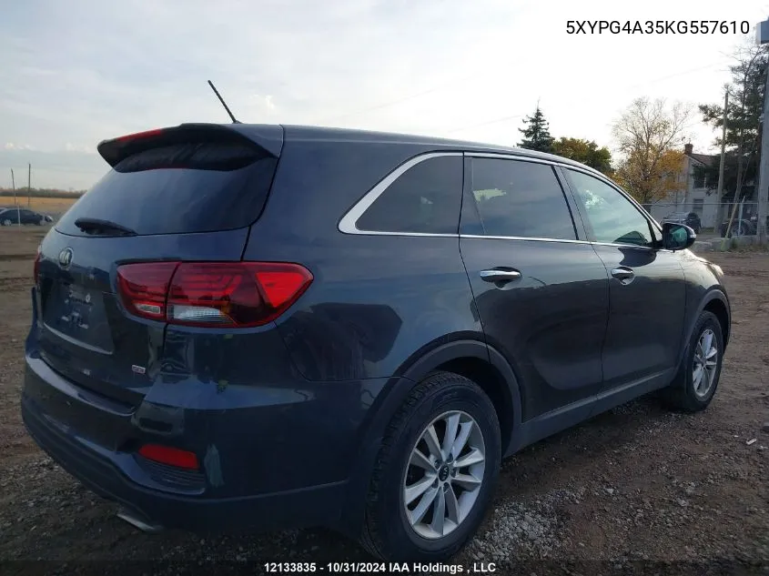 2019 Kia Sorento VIN: 5XYPG4A35KG557610 Lot: 12133835