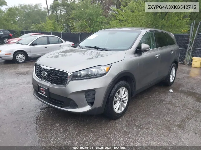 5XYPG4A3XKG542715 2019 Kia Sorento 2.4L Lx