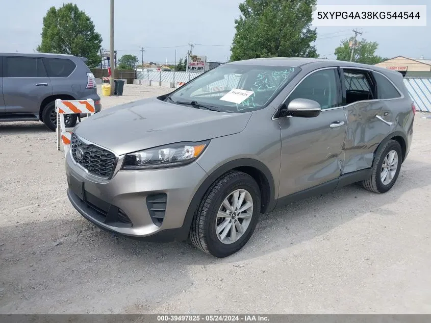 2019 Kia Sorento 2.4L L VIN: 5XYPG4A38KG544544 Lot: 39497825