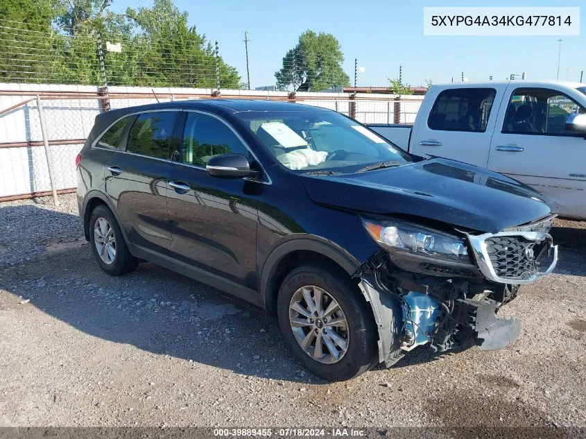 5XYPG4A34KG477814 2019 Kia Sorento 2.4L L