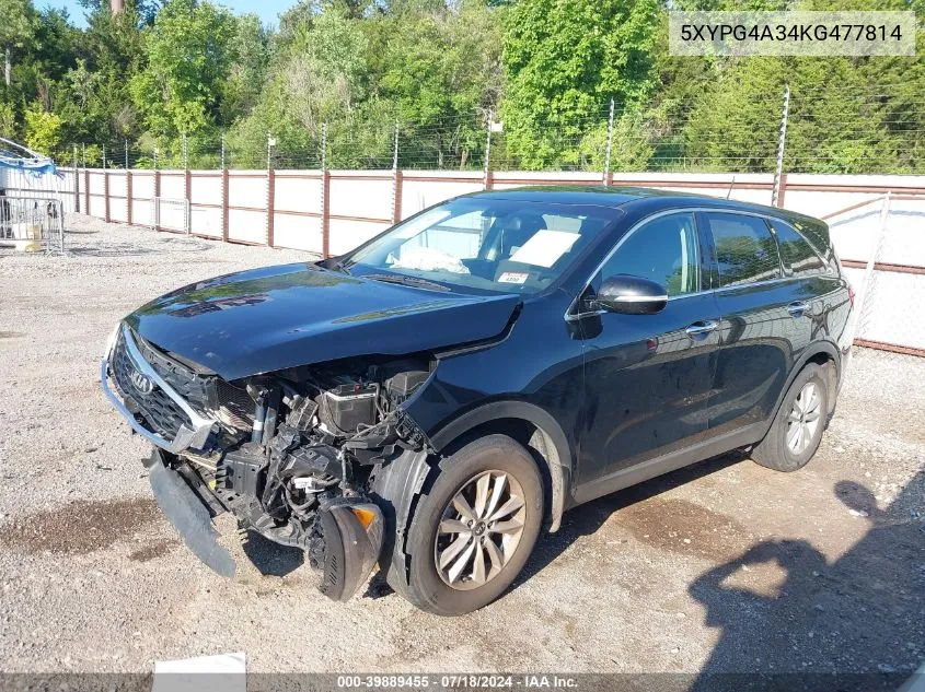 5XYPG4A34KG477814 2019 Kia Sorento 2.4L L