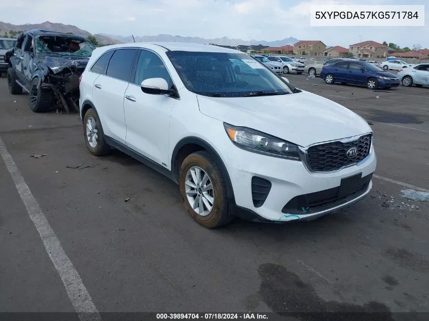 2019 Kia Sorento 3.3L Lx VIN: 5XYPGDA57KG571784 Lot: 39894704