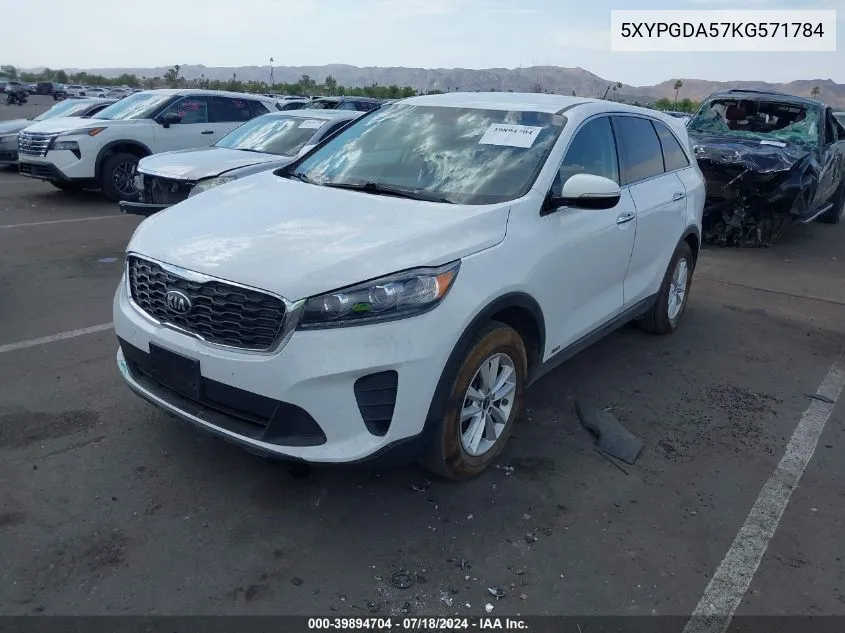 5XYPGDA57KG571784 2019 Kia Sorento 3.3L Lx