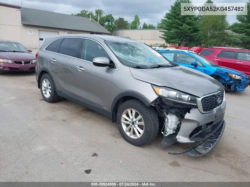 5XYPGDA52KG457482 2019 Kia Sorento 3.3L Lx