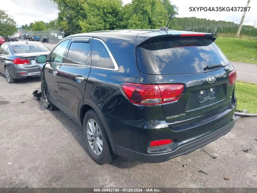 5XYPG4A35KG437287 2019 Kia Sorento 2.4L L